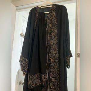 Black and gold abaya